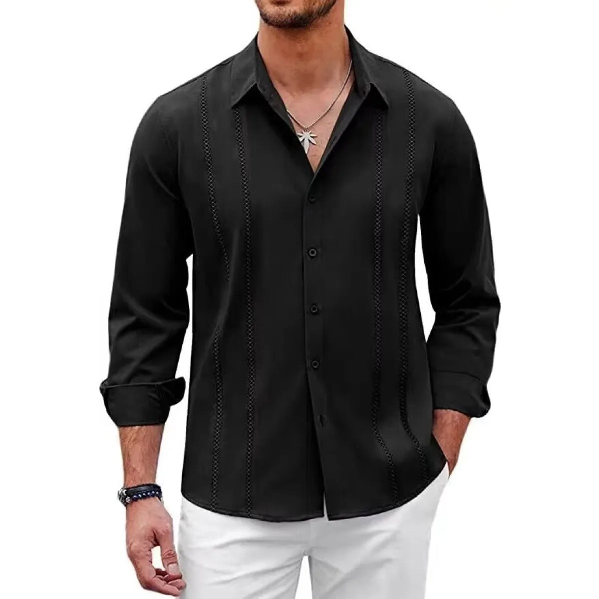 Men's Slim-Fit Wrinkle-Free Shirt – Clean Modern Lines