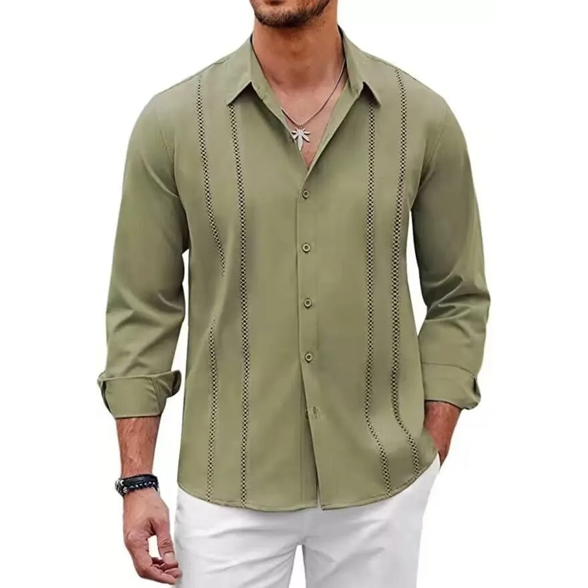 Men's Slim-Fit Wrinkle-Free Shirt – Clean Modern Lines