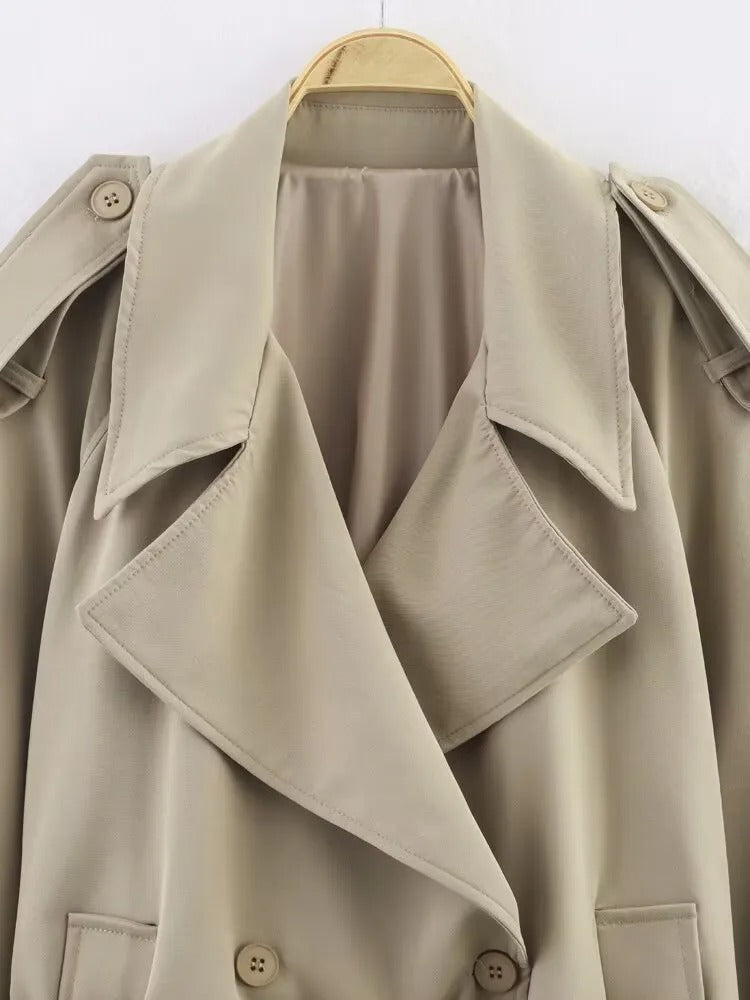 Women's Short Windbreaker Coat – Relaxed Fit