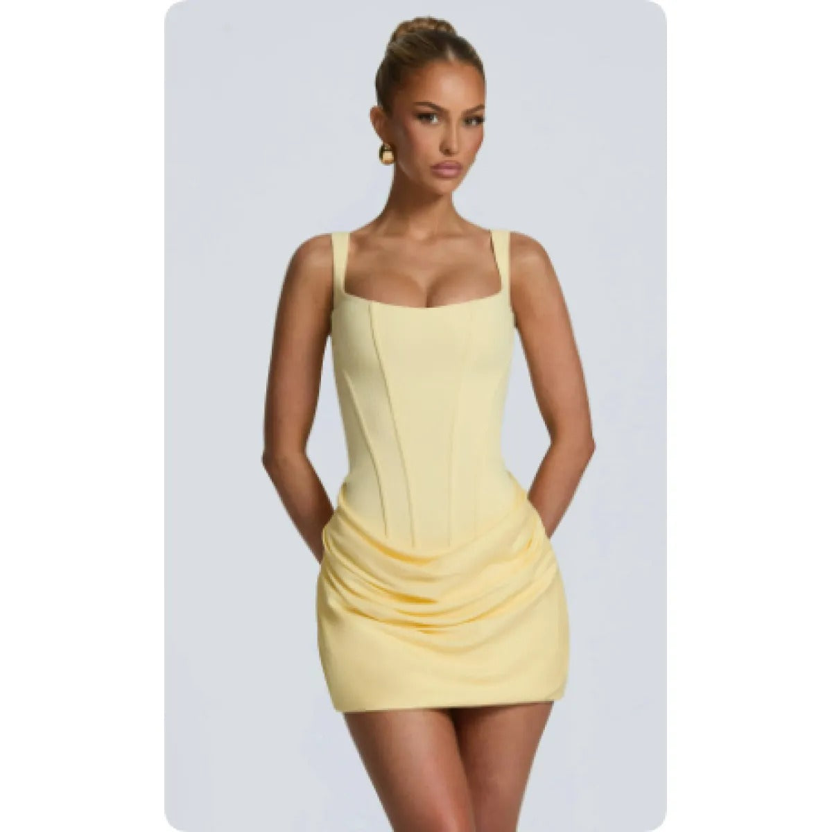 Women's Corset Mini Dress – Sleeveless, Structured Fit for Evening