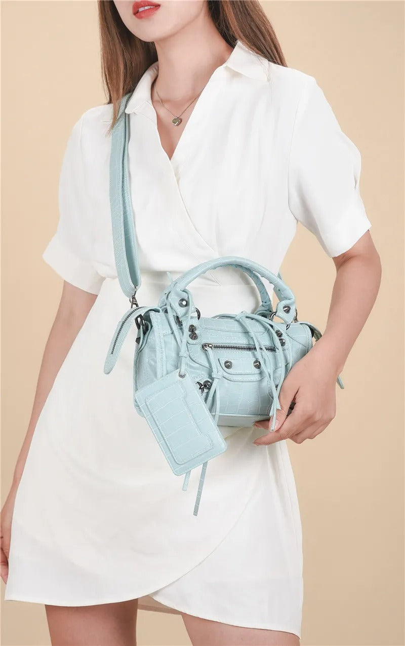 Women's Large Capacity Handbag – Textured Embossed Material