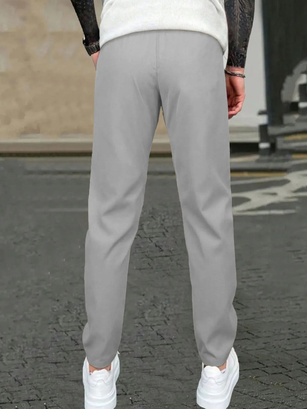 Men's Casual Slim-Fit Pants – Lightweight and Soft Woven Fabric