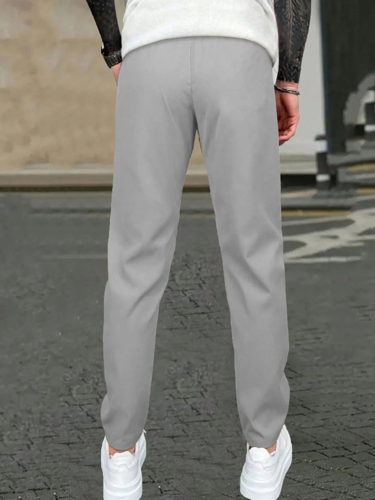 Men's Casual Slim-Fit Pants – Lightweight and Soft Woven Fabric