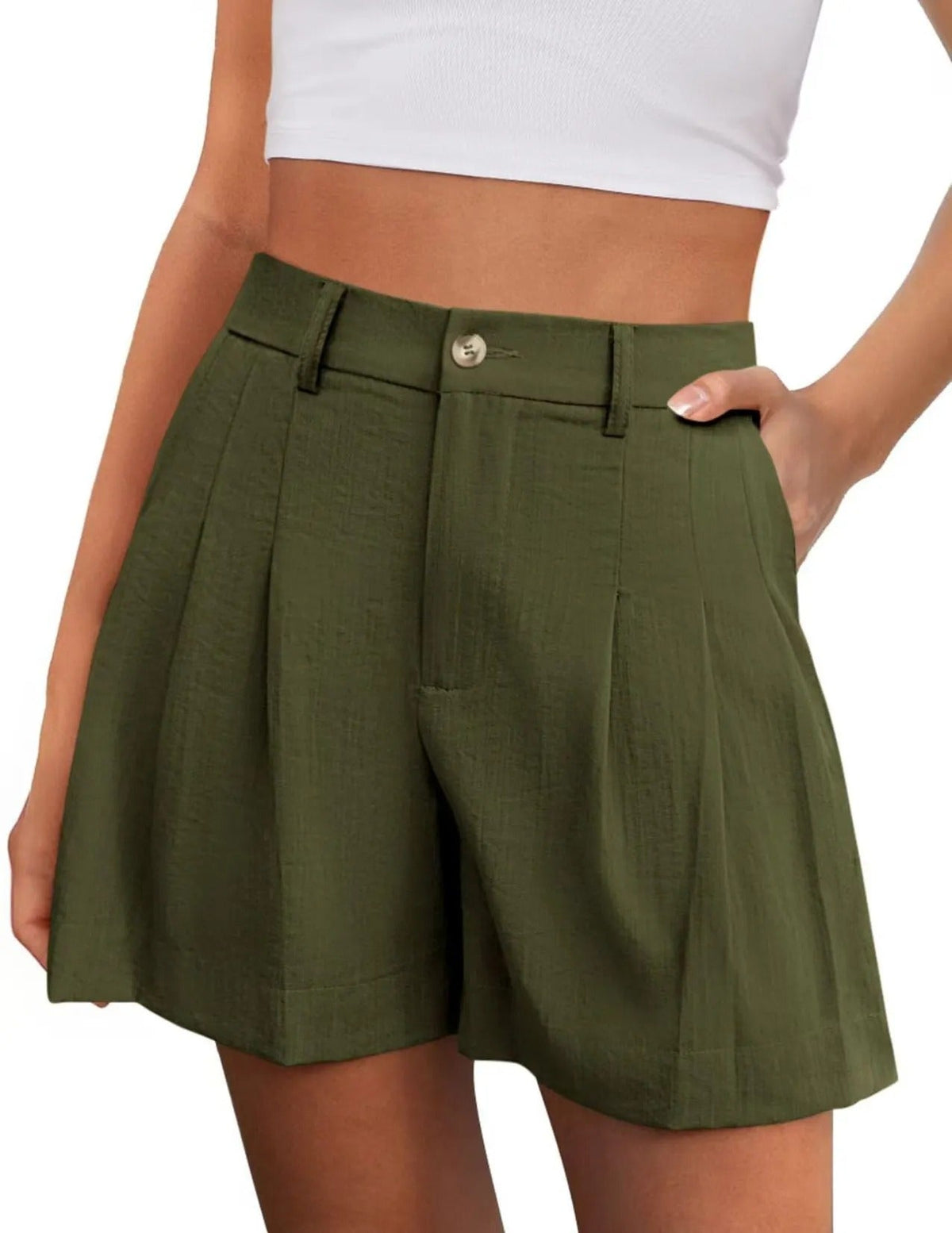 Short Women High Waist Tailored Cut – Casual Fit & Elegant Silhouette