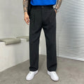 Men’s Casual Cotton Straight-Leg Trousers – Lightweight Casual Fit