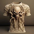 Men's T-shirt with 3D Skull Print - Trendy Relaxed Fit