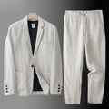 Men's Linen Suit – Single-Button Blazer and Coordinated Pants