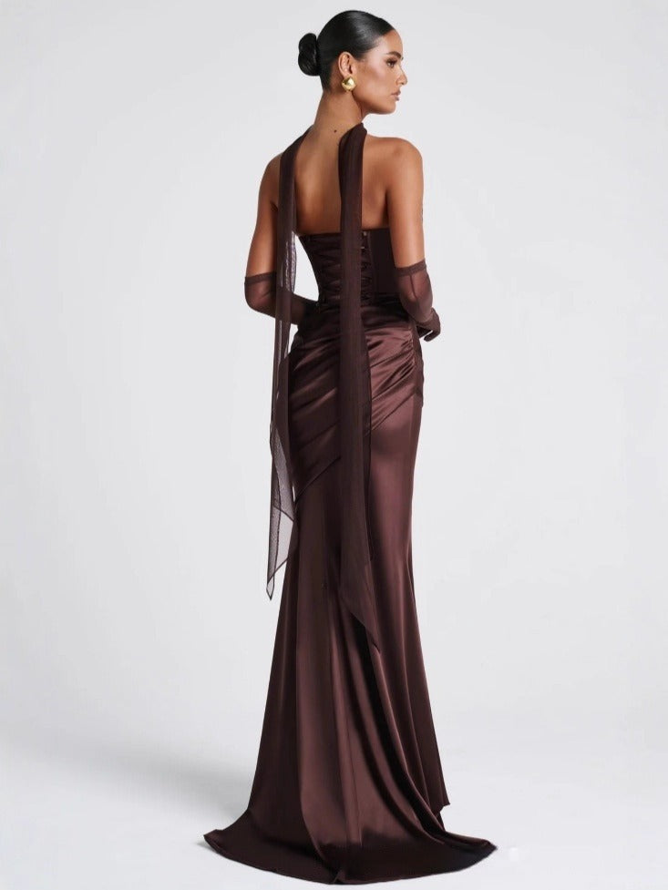 Women's Mermaid Dress with Bustier – Fitted and Flared Silhouette