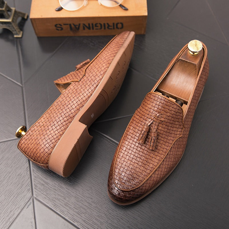 Men's Tassel Loafers – Elegant Textured Upper