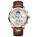 Men's Multifunction Quartz Watch – 42mm Dial Waterproof