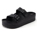 Women's Flat EVA Sandals – Lightweight with Double Buckle & Arch Support