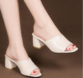 Women's Square Heel Mule Sandals – Elegant Slip-Ons