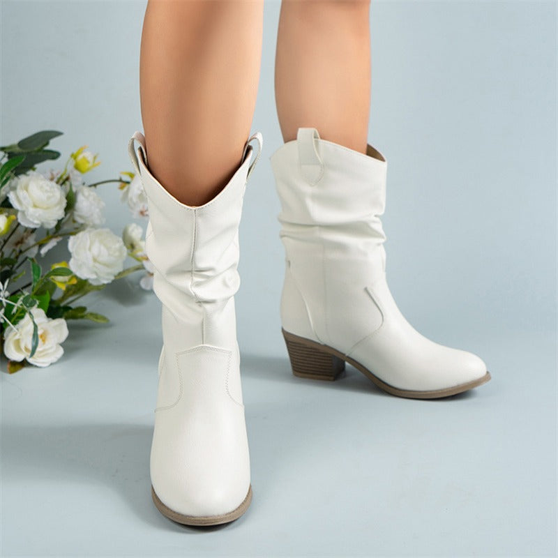 Women's Western Boots – Soft Mid-Calf Shaft