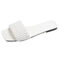 Women's Flat Sandals with Square Toe – Minimalist Slip-On Mule