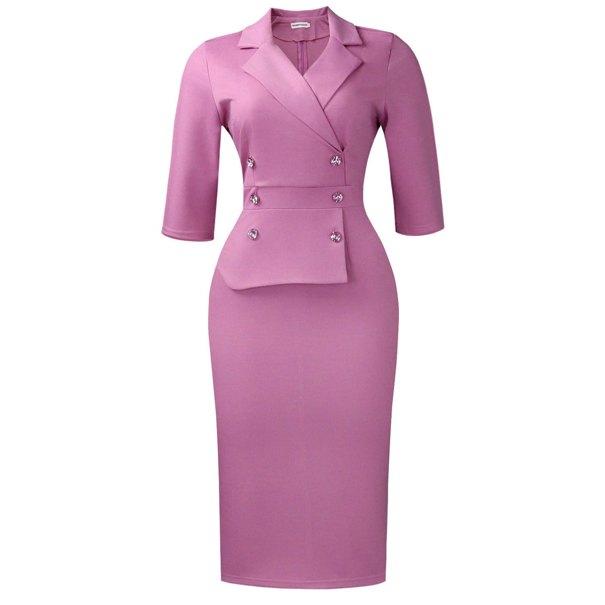 Plus Size Fitted Women's Dress – Elegant Tailored Silhouette