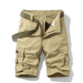 Men's Short Cotton Cargo Pants – Multi-Pocket Workwear Style