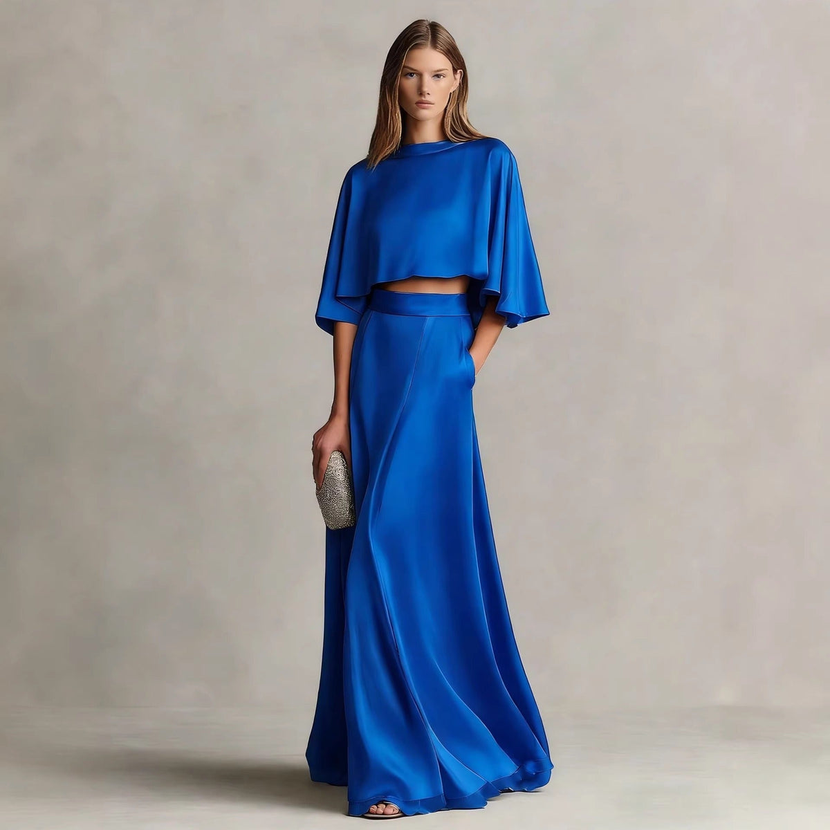 Women's Two-Piece Satin Set – Relaxed Minimalist Fit