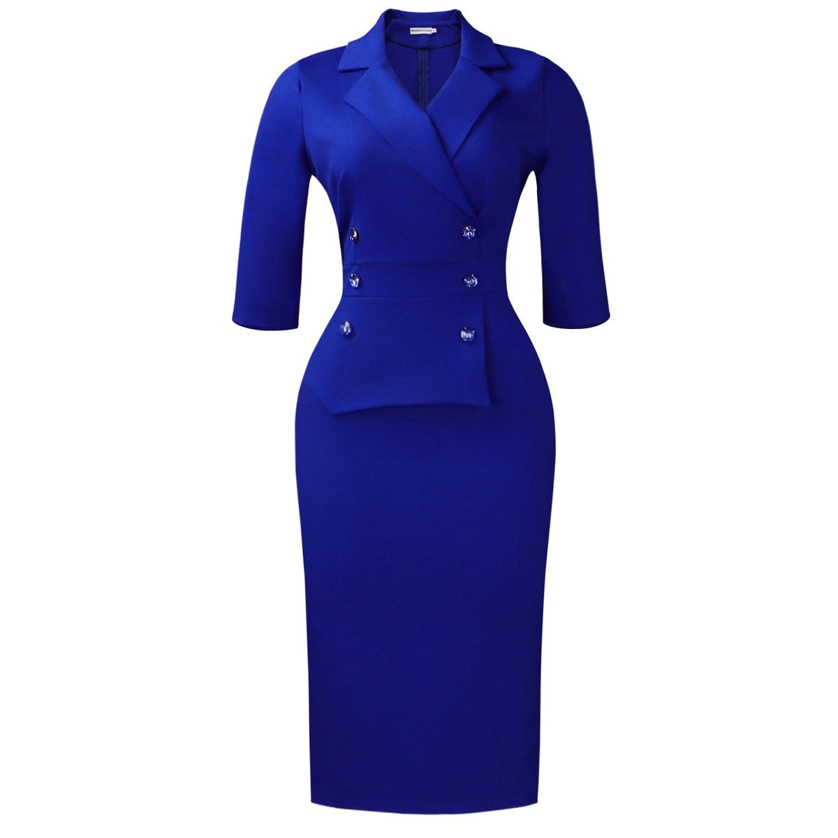 Plus Size Fitted Women's Dress – Elegant Tailored Silhouette