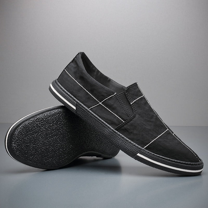 Men's Low-Top Canvas Sneakers – Lightweight Casual Style