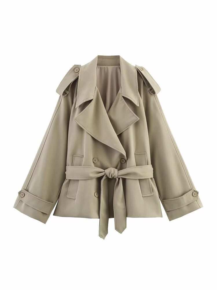 Women's Short Windbreaker Coat – Relaxed Fit
