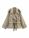 Women's Short Windbreaker Coat – Relaxed Fit