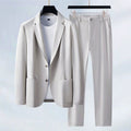 Men's Slim Two-Piece Suit – Lightweight Ice Silk Fabric