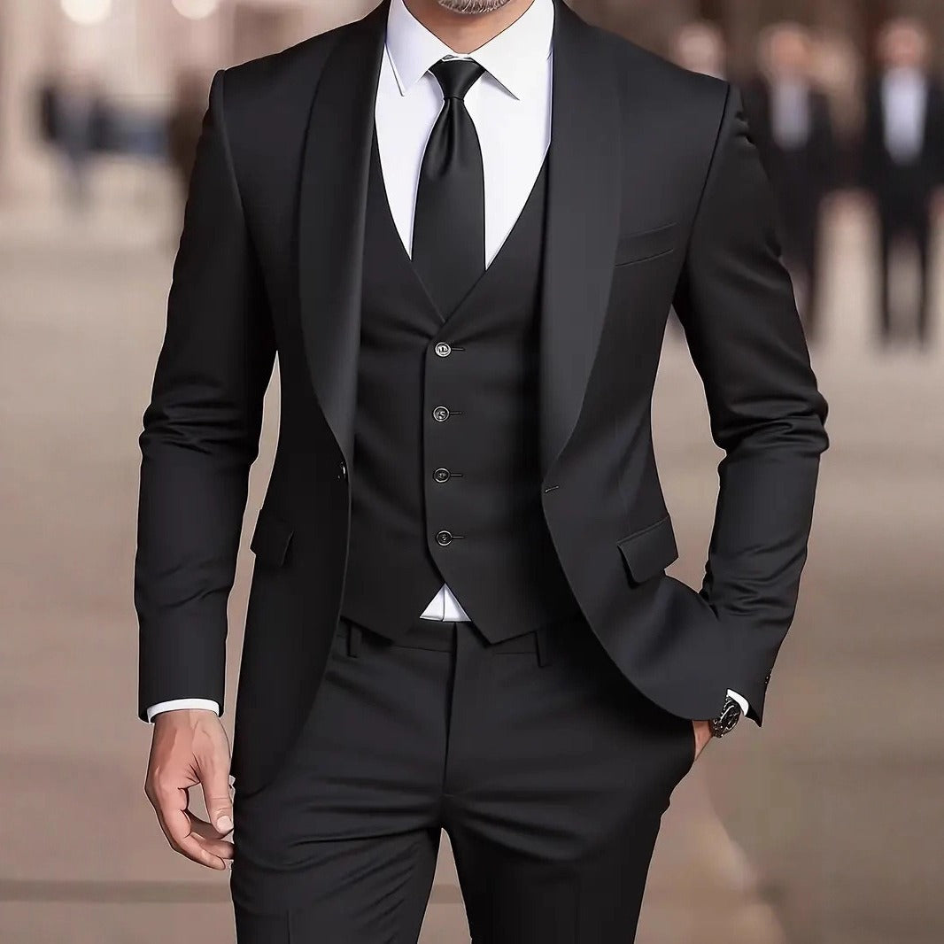Men's 3-Piece Suit – Minimalist Casual Fit