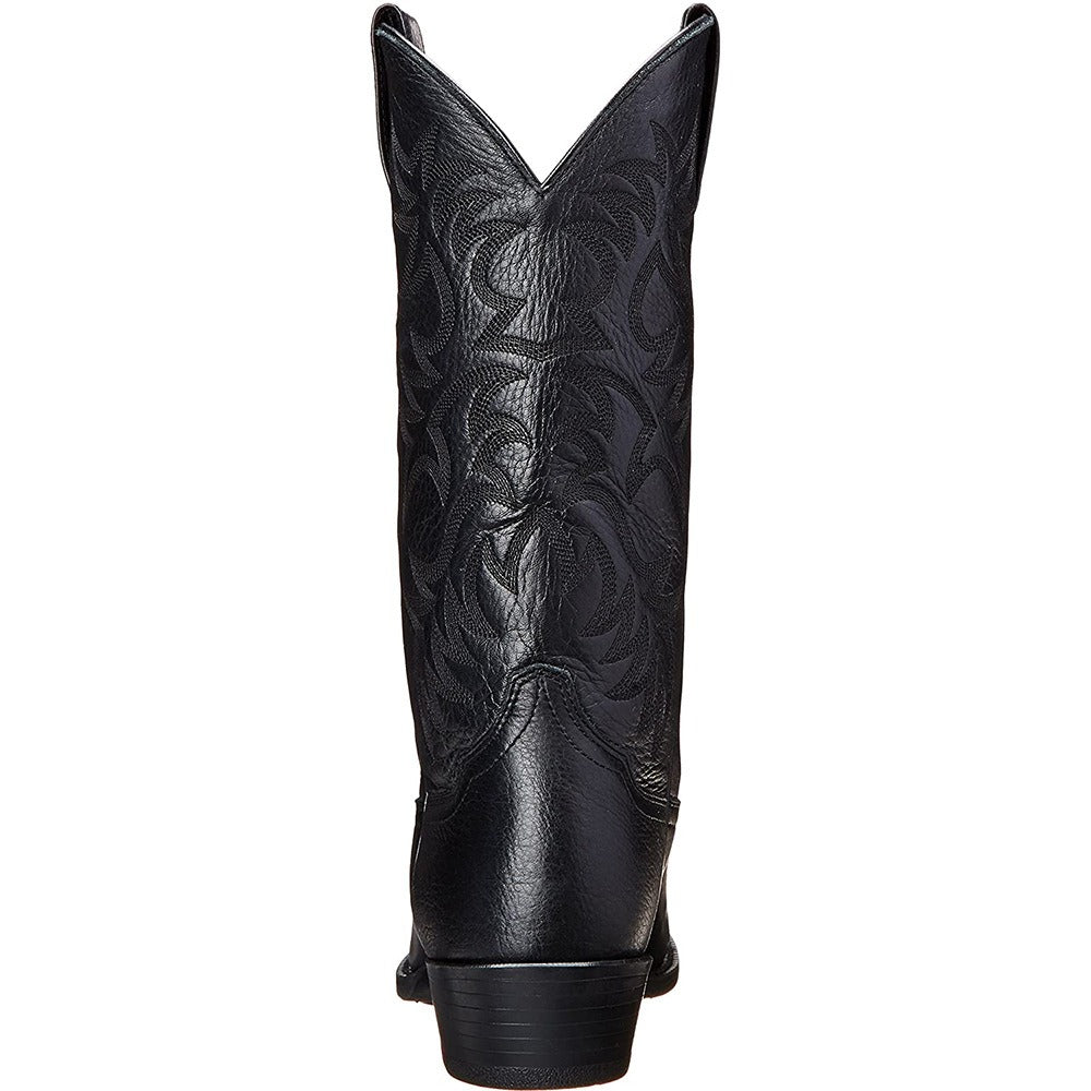 Men's Embroidered Cowboy Boots – High Shaft Square Heel Slip-On