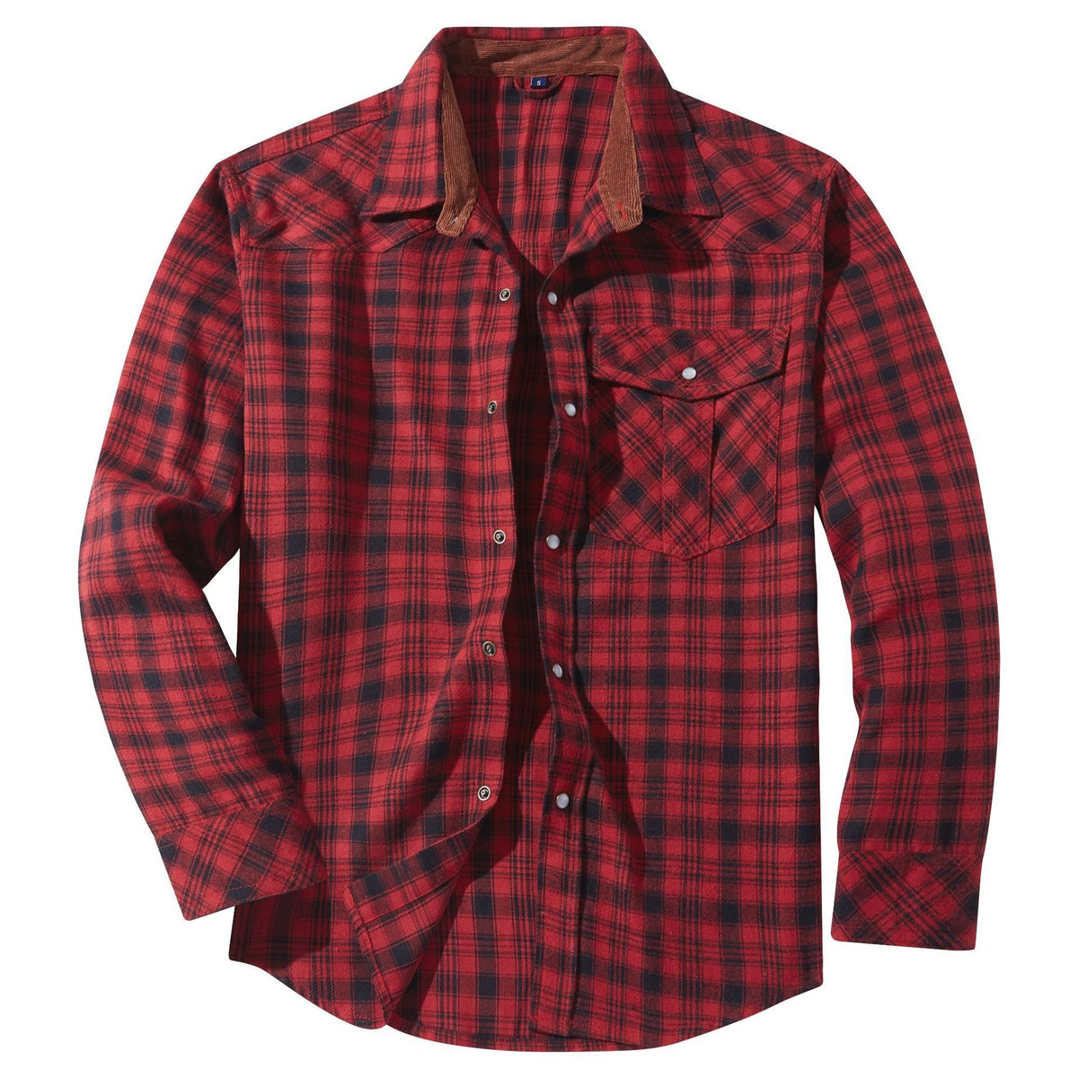 Men's Plaid Flannel Shirt – Mother-of-Pearl Button Cardigan Style