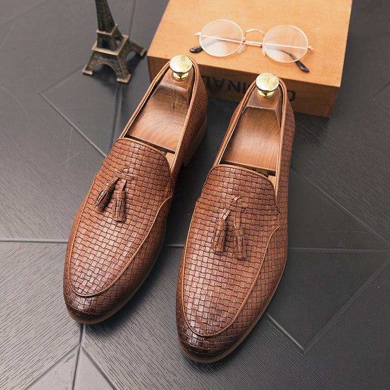 Men's Tassel Loafers – Elegant Textured Upper