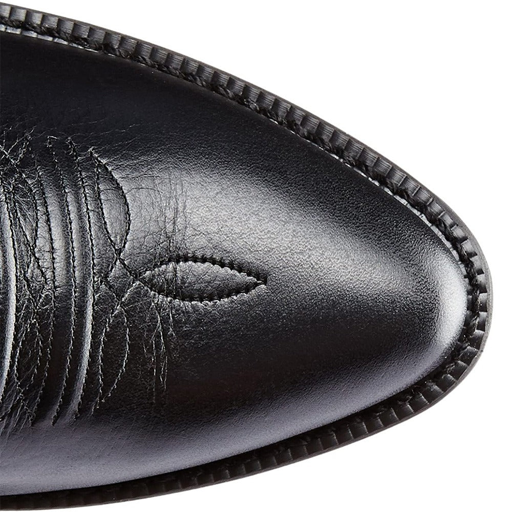 Men's Embroidered Cowboy Boots – High Shaft Square Heel Slip-On