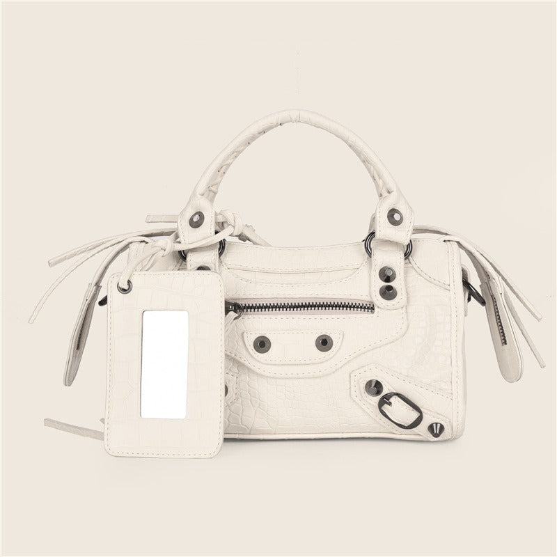 Women's Large Capacity Handbag – Textured Embossed Material
