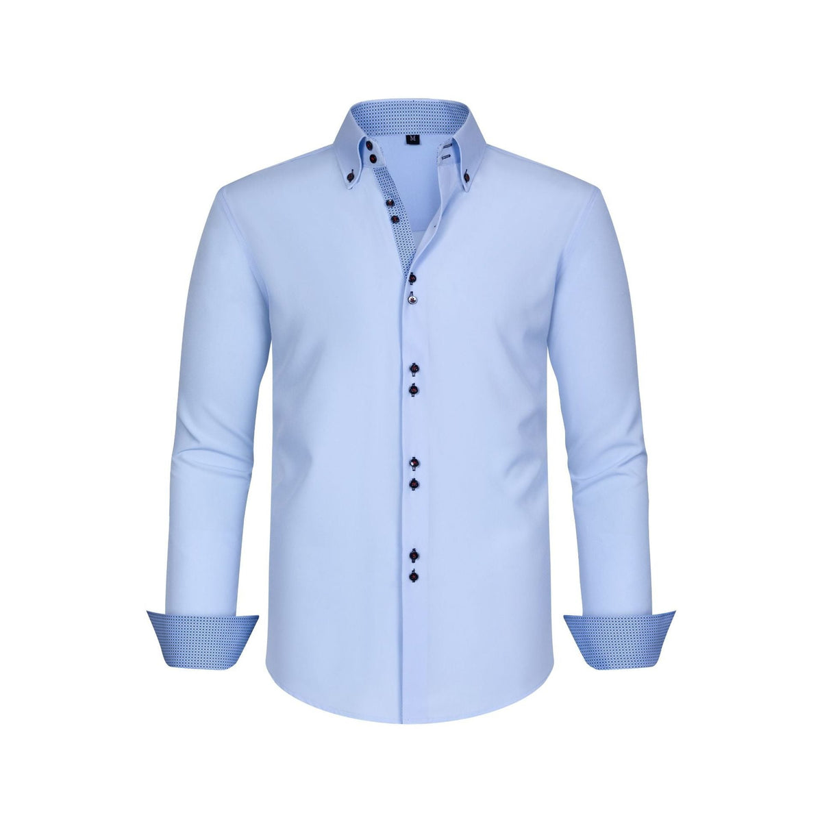 Men’s Tailored Long-Sleeve Shirt – Formal Slim Stretch Fit