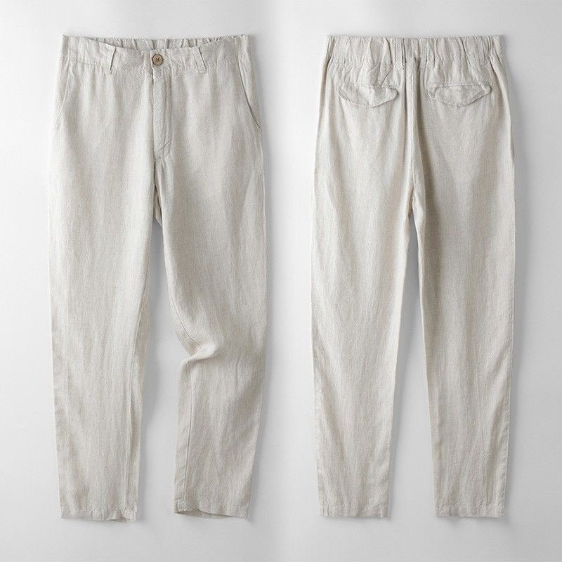 Men's Linen Suit – Single-Button Blazer and Coordinated Pants