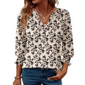 Women's Floral Print Blouse – Casual Three-Quarter Sleeves