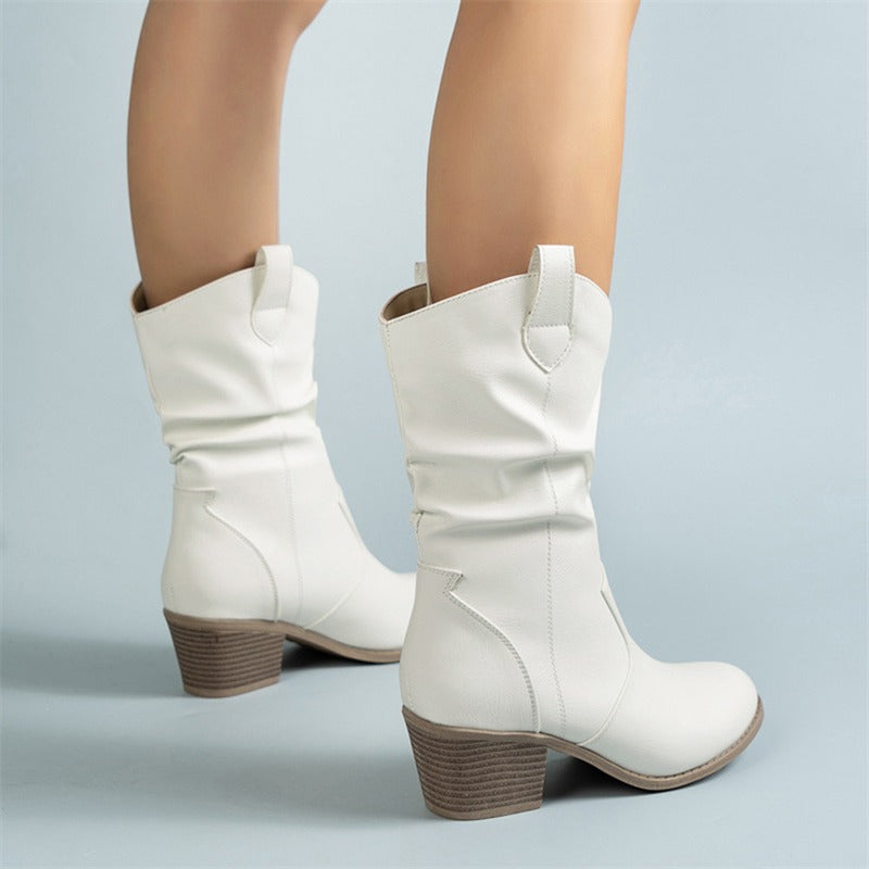 Women's Western Boots – Soft Mid-Calf Shaft