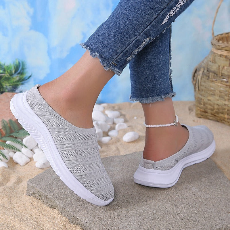 Women's Slip-on Mesh Sneakers – Lightweight Breathable Weave