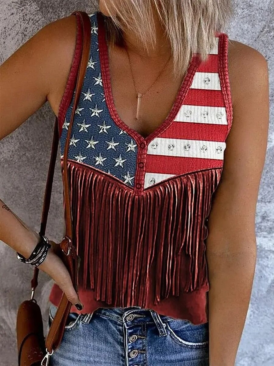 Women's Cotton Tank Top – Slim Fit V-Neck Sleeveless with Buttons