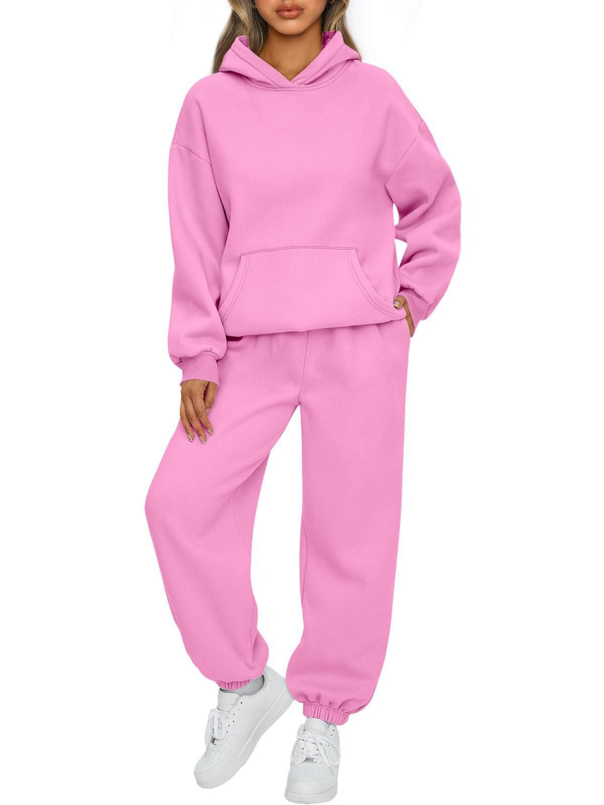 Women's Hooded Loungewear Set - Long Casual Pajamas