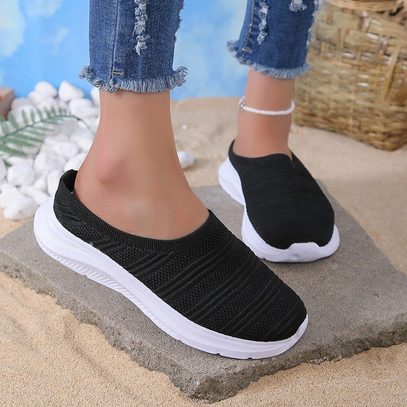 Women's Slip-on Mesh Sneakers – Lightweight Breathable Weave