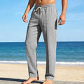 Men's Linen Trousers – Relaxed Wide Straight-Leg Fit