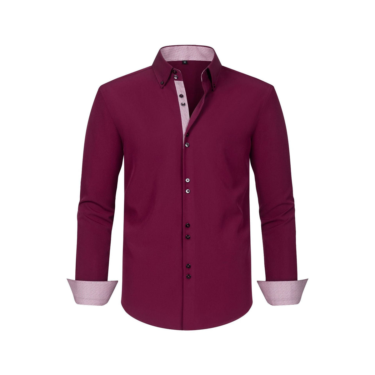 Men’s Tailored Long-Sleeve Shirt – Formal Slim Stretch Fit