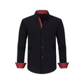 Men’s Tailored Long-Sleeve Shirt – Formal Slim Stretch Fit