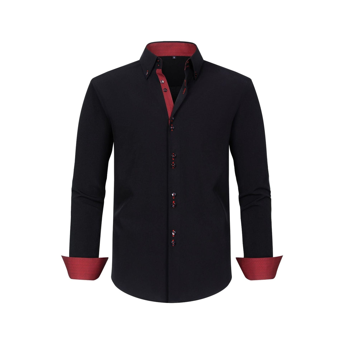 Men’s Tailored Long-Sleeve Shirt – Formal Slim Stretch Fit