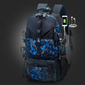 Men's Oxford Waterproof Backpack – Multi-Pocket with USB Port