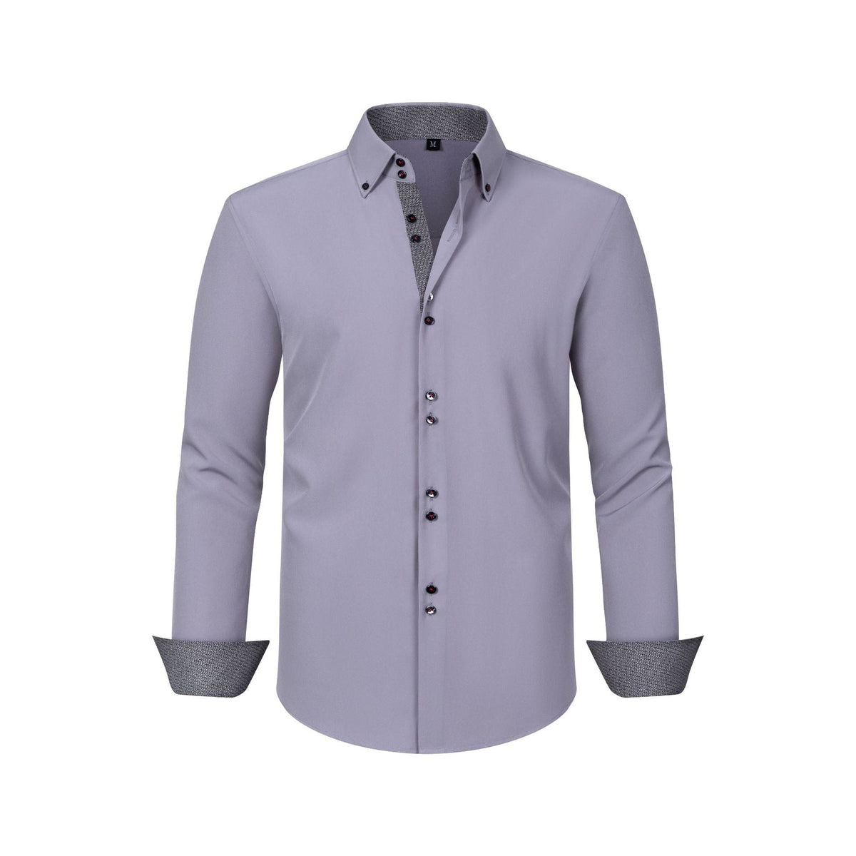 Men’s Tailored Long-Sleeve Shirt – Formal Slim Stretch Fit