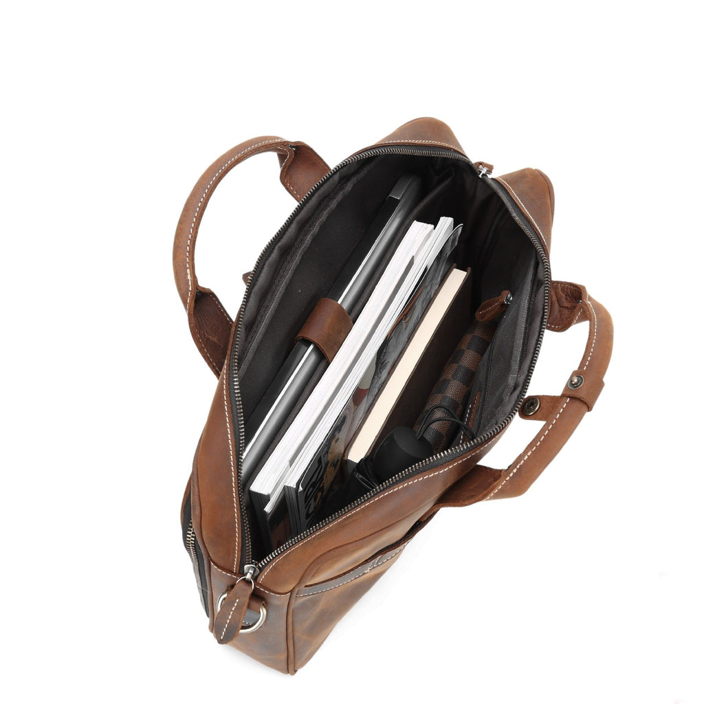 Men's Leather Shoulder Bag – Laptop Bag