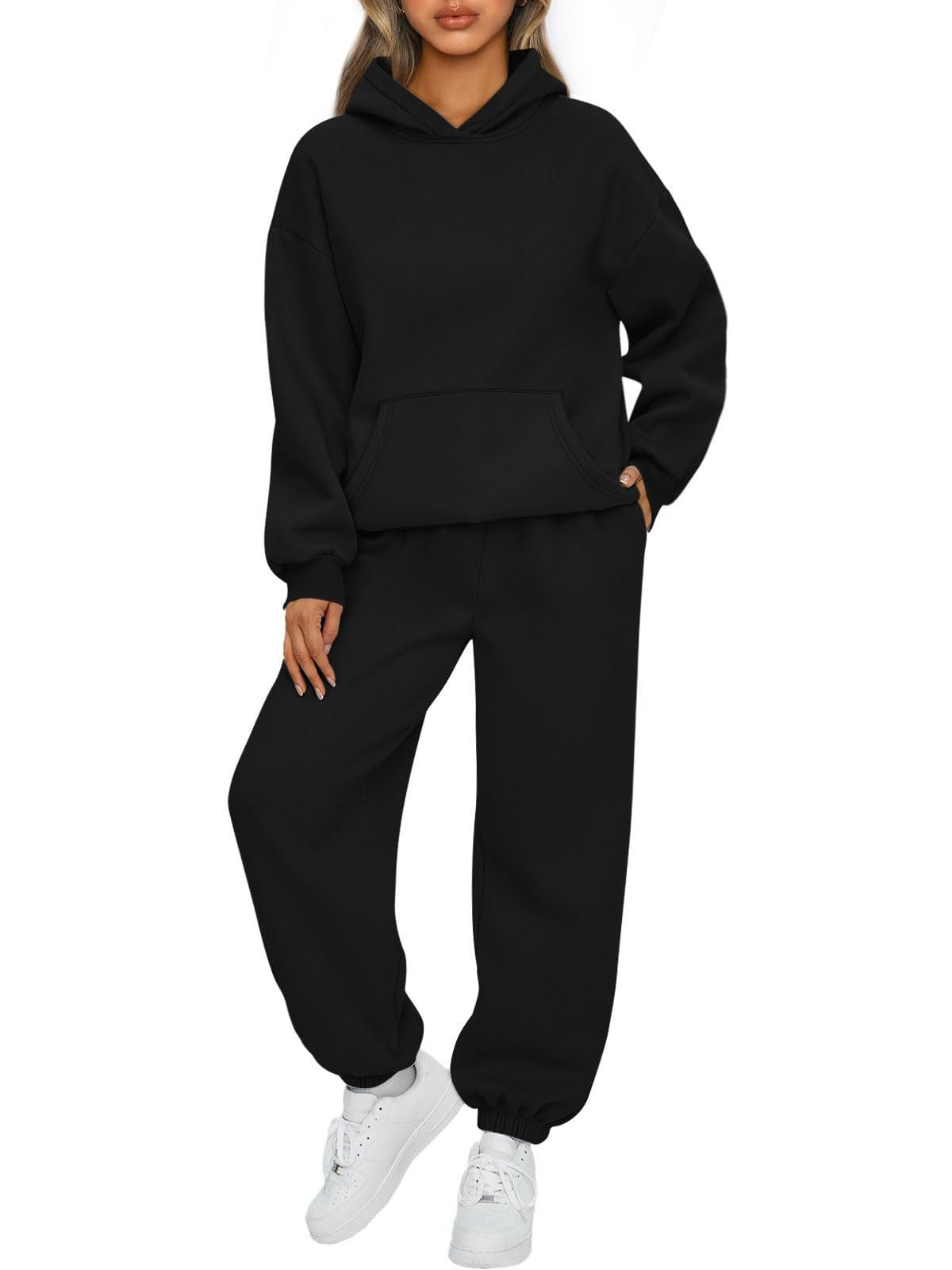 Women's Hooded Loungewear Set - Long Casual Pajamas