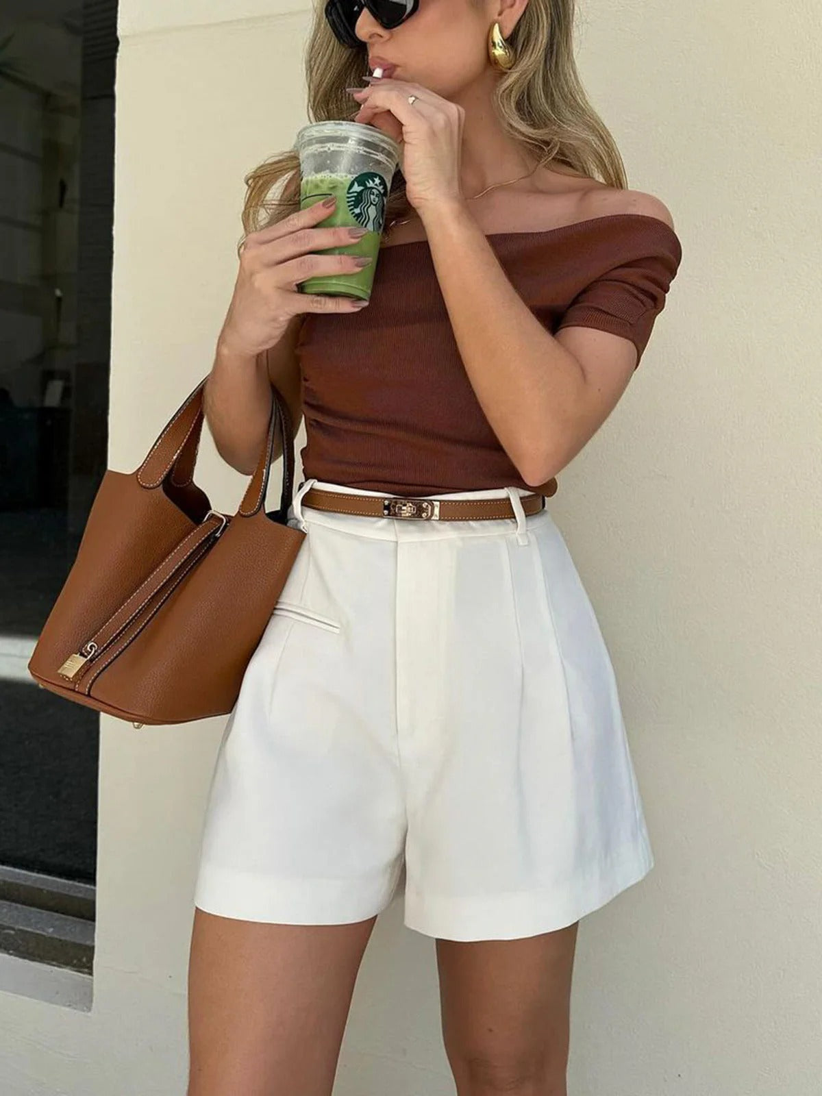 Women's work shorts with wide legs – Relaxed fit
