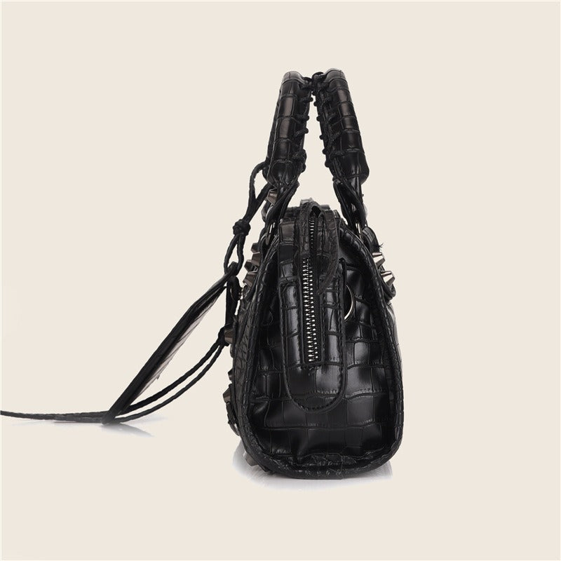 Women's Large Capacity Handbag – Textured Embossed Material
